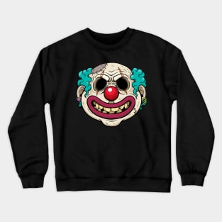 Scary Clown - Zombie Halloween Cartoon Art Crewneck Sweatshirt